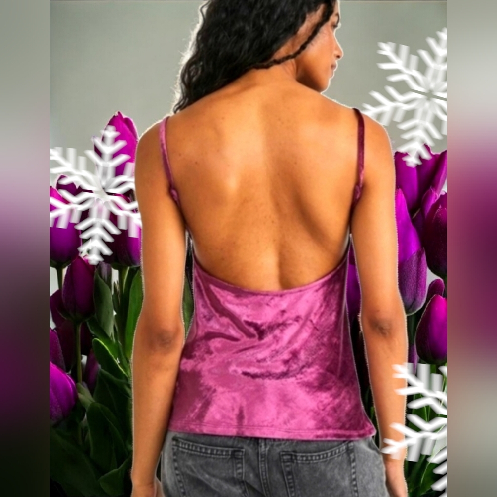 NWT FREE PEOPLE INTIMATELY VELVET ALL NIGHT CAMI IN FIG TUNIC